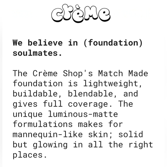 the Creme shop MATCH MADE luminous liquid foundation #36 - Picture 3 of 3